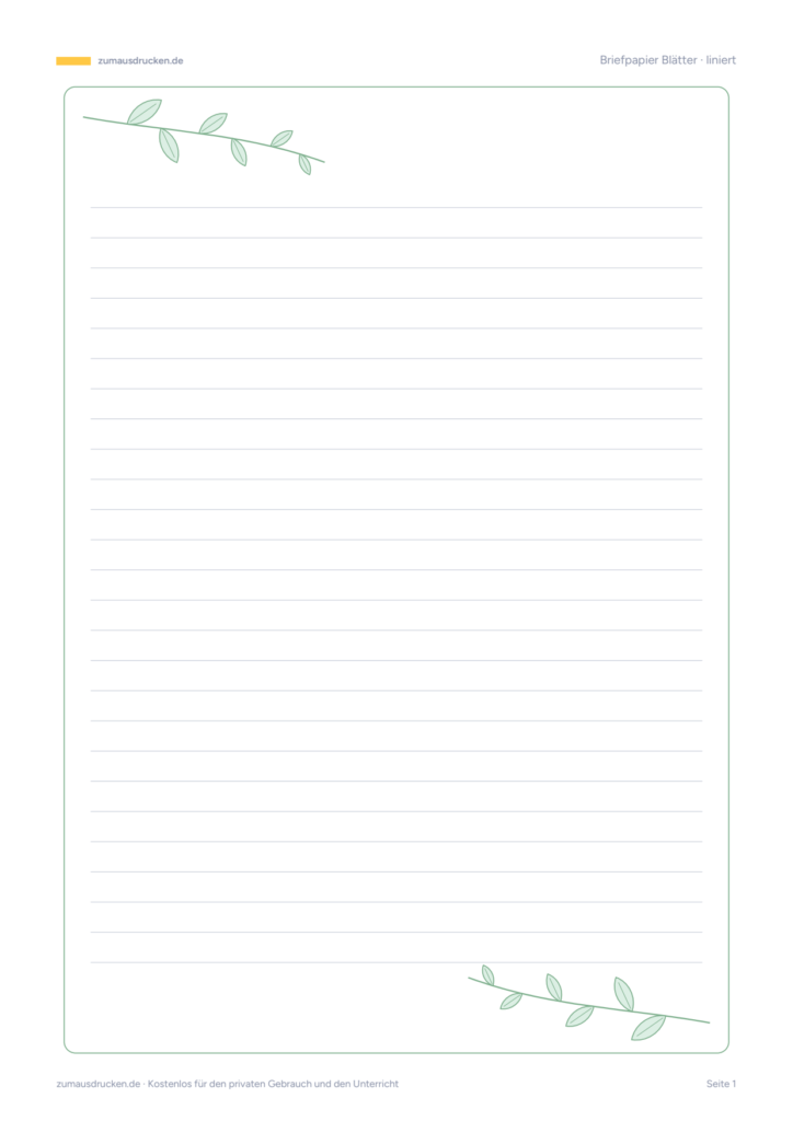 Vorschau: Briefpapier zum Ausdrucken