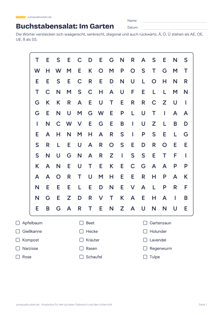 Vorschau: Buchstabensalat für Erwachsene