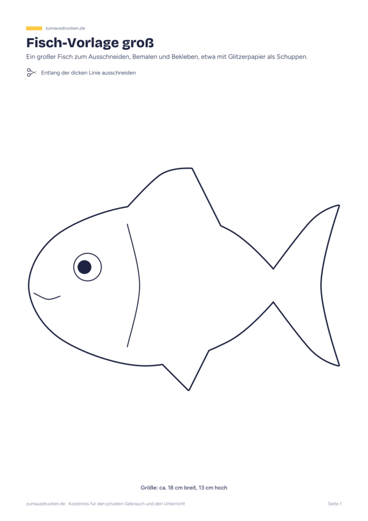 Vorschau: Fisch-Vorlage zum Ausdrucken