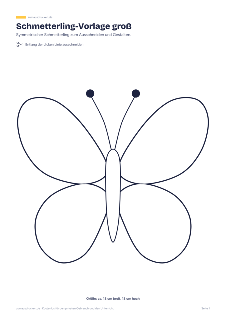 Vorschau: Schmetterling-Vorlage