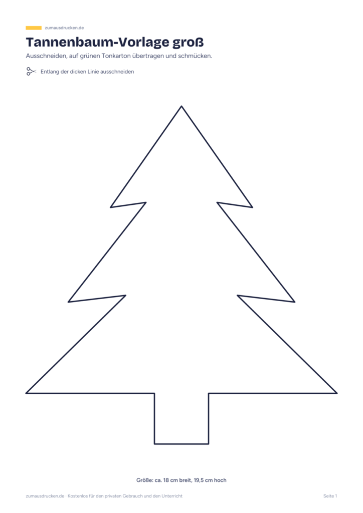 Vorschau: Tannenbaum-Vorlage zum Ausdrucken